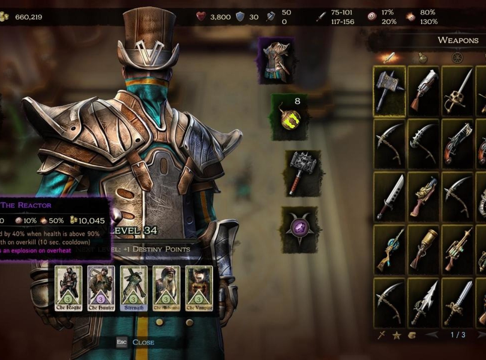 victor vran trade items