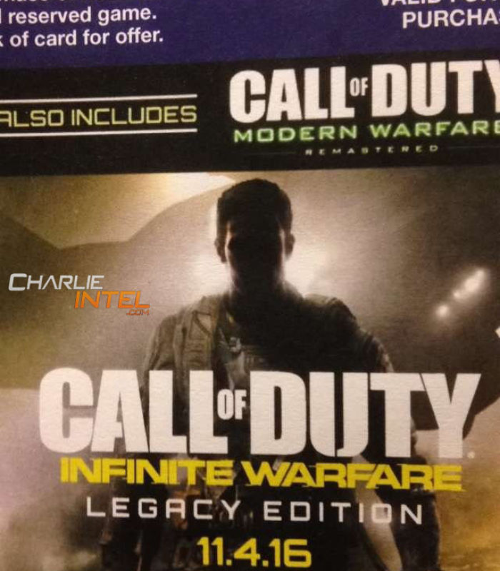 Rumor: Call of Duty Infinite Warfare release date leaked includes Modern Warfare Remaster