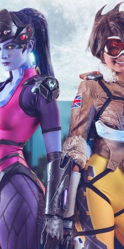 overwatch tracer and widowmaker cosplay