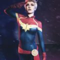 Maid Of Might Cosplaying Captain Marvel